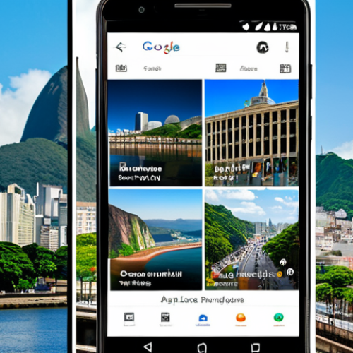 Home 18 Travel Apps Collage**
"A vibrant collage featuring smartphone screens displaying various app icons: Google Translate, Google Maps, TripAdvisor, and a banking app. Background shows iconic Brazilian landmarks subtly blurred. Safe for work, appropriate content, fully clothed, professional design, clear app icons, natural colors."
**